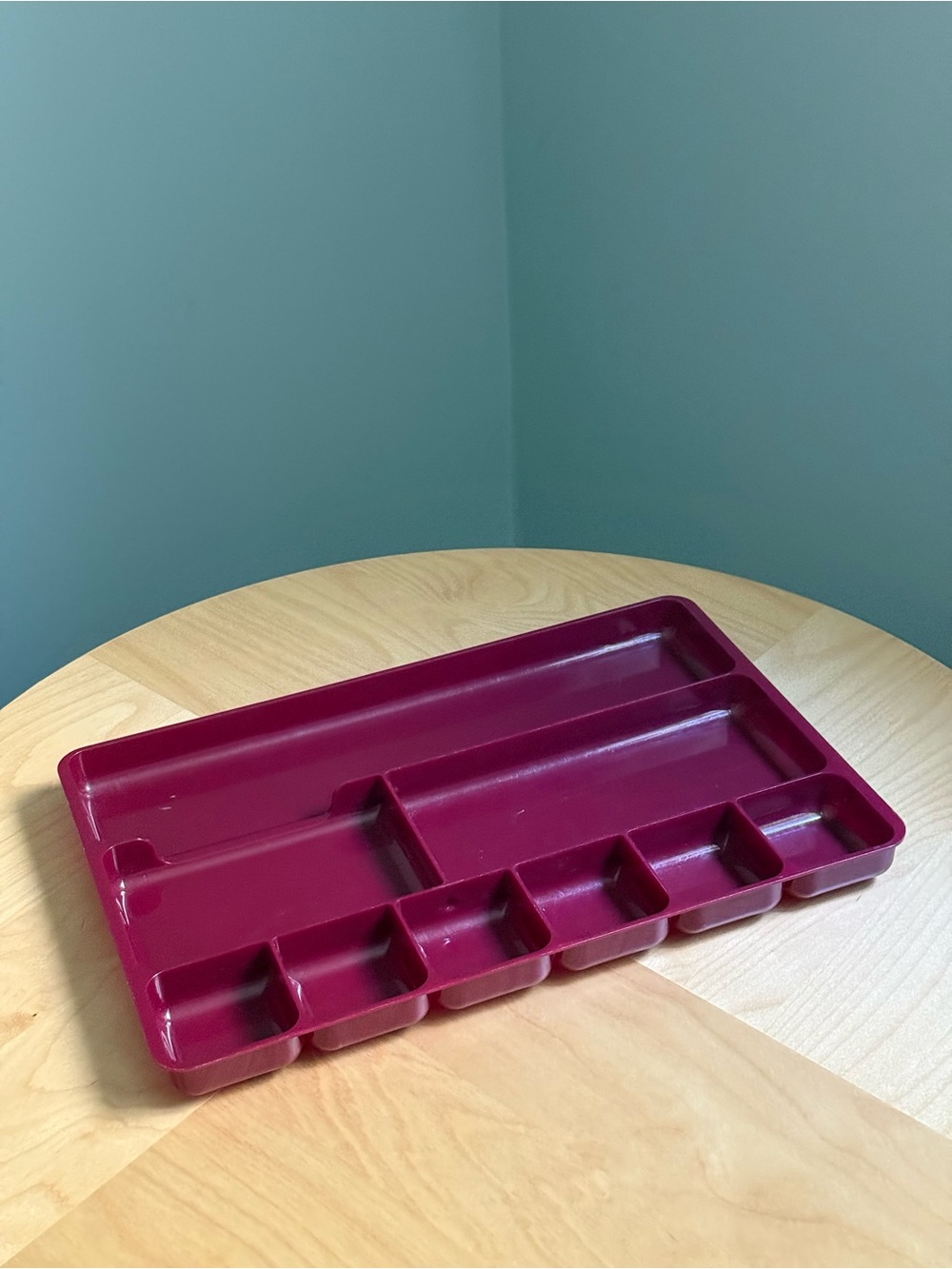 Rogers Burgundy Drawer Organizer Tray Vintage No 517 Craft Pens Makeup Sewing